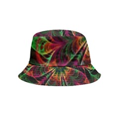 Multicolored Flower Mandala Wallpaper Kaleidoscope Pattern Bucket Hat (kids) by 99art