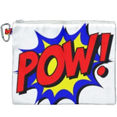 Pow Comic Comic Book Fight Canvas Cosmetic Bag (xxxl) by 99art