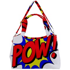 Pow Comic Comic Book Fight Double Compartment Shoulder Bag by 99art