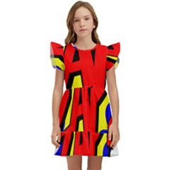 Zap Comic Book Fight Kids  Winged Sleeve Dress by 99art