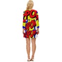 Kapow-comic-comic-book-fight Long Sleeve Babydoll Dress View4