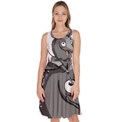 Animal-armadillo-armored-ball- Knee Length Skater Dress With Pockets by 99art