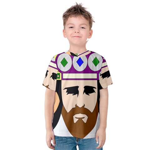 Comic-characters-eastern-magi-sages Kids  Cotton Tee by 99art