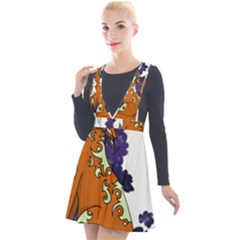 Fuchs-comic-music-wild-animal-cute Plunge Pinafore Velour Dress by 99art