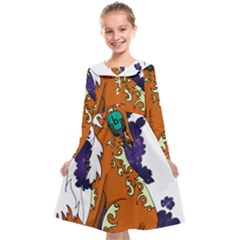 Fuchs-comic-music-wild-animal-cute Kids  Midi Sailor Dress by 99art