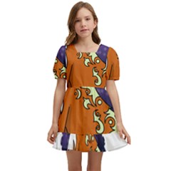 Fuchs-comic-music-wild-animal-cute Kids  Short Sleeve Dolly Dress by 99art