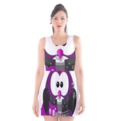 Bird-music-animation-animal Scoop Neck Skater Dress by 99art