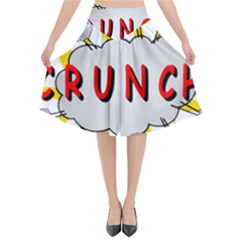 Comic-noise-paleness-explosion Flared Midi Skirt by 99art