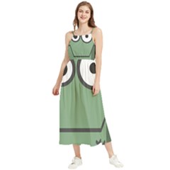 Cartoon-cute-frankenstein-halloween Boho Sleeveless Summer Dress by 99art