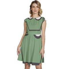 Cartoon-cute-frankenstein-halloween Cap Sleeve High Waist Dress by 99art