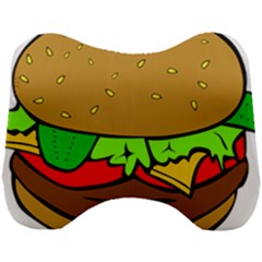 Hamburger-cheeseburger-fast-food Head Support Cushion by 99art