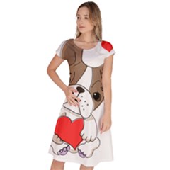 Animation-dog-cute-animate-comic Classic Short Sleeve Dress by 99art