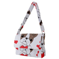 Animation-dog-cute-animate-comic Full Print Messenger Bag (m) by 99art