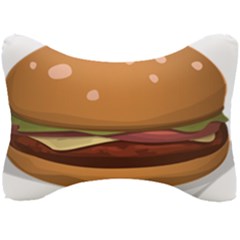 Hamburger-cheeseburger-burger-lunch Seat Head Rest Cushion by 99art