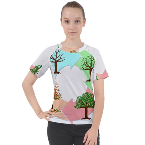 Seasons-of-the-year-year-tree Women s Sport Raglan Tee by 99art