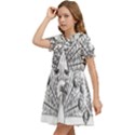 Peacock-plumage-display-bird Kids  Bow Tie Puff Sleeve Dress View3