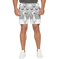 Peacock-plumage-display-bird Men s Runner Shorts by 99art