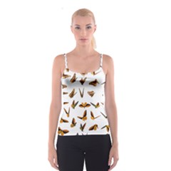 Butterfly Butterflies Insect Swarm Spaghetti Strap Top by 99art