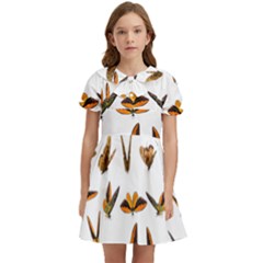 Butterfly Butterflies Insect Swarm Kids  Bow Tie Puff Sleeve Dress by 99art