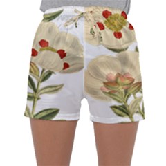 Nature-flower-leaf-plant-isolated Sleepwear Shorts by 99art