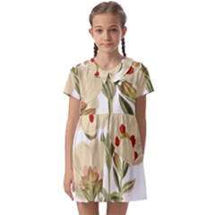 Nature-flower-leaf-plant-isolated Kids  Asymmetric Collar Dress by 99art