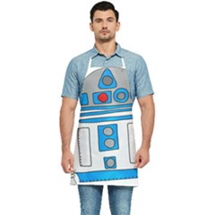 Technology-clip-art-r2d2 Kitchen Apron by 99art