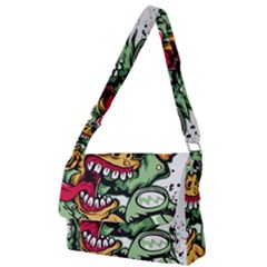 Scooter-motorcycle-graffiti Full Print Messenger Bag (s) by 99art