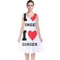 I love ginger V-Neck Midi Sleeveless Dress  View1