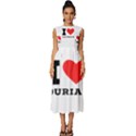 I love durian Sleeveless Round Neck Midi Dress View1