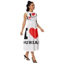 I love durian Sleeveless Round Neck Midi Dress View3