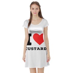 I Love Custard Short Sleeve Skater Dress by ilovewhateva