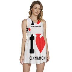 I Love Cinnamon  Sleeveless High Waist Mini Dress by ilovewhateva