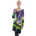 Aurora Borealis Polar Northern Lights Natural Phenomenon North Night Mountains Hooded Pocket Cardigan View1