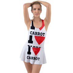 I Love Carrots  Ruffle Top Dress Swimsuit by ilovewhateva