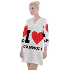 I Love Cannoli  Open Neck Shift Dress by ilovewhateva