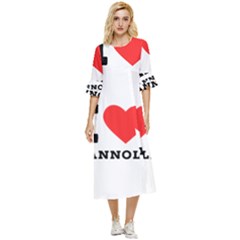 I Love Cannoli  Double Cuff Midi Dress by ilovewhateva