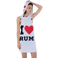 I Love Rum Racer Back Hoodie Dress by ilovewhateva