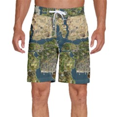 Map Illustration Gta Men s Beach Shorts by B30l