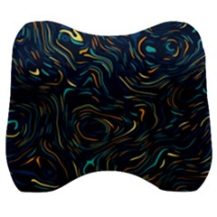 Colorful Abstract Pattern Creative Colorful Line Linear Background Velour Head Support Cushion by B30l