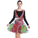 Red Strawberries Water Squirt Strawberry Fresh Splash Drops Plunge Pinafore Dress View1