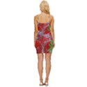 Red Strawberries Water Squirt Strawberry Fresh Splash Drops Wrap Tie Front Dress View4