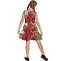 Red Strawberries Water Squirt Strawberry Fresh Splash Drops Kids  Sleeveless Tiered Mini Dress View4