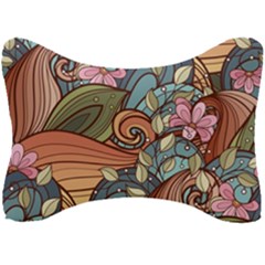 Multicolored Flower Decor Flowers Patterns Leaves Colorful Seat Head Rest Cushion by B30l