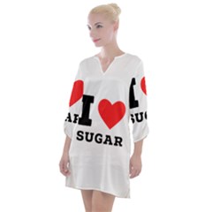 I Love Sugar  Open Neck Shift Dress by ilovewhateva