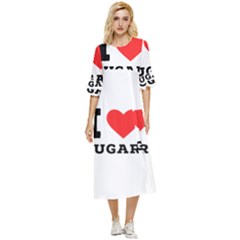 I Love Sugar  Double Cuff Midi Dress by ilovewhateva