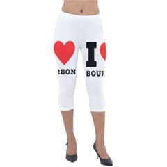 I Love Bourbon  Lightweight Velour Capri Leggings  by ilovewhateva