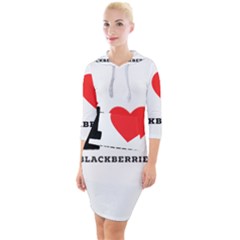 I Love Blackberries  Quarter Sleeve Hood Bodycon Dress by ilovewhateva