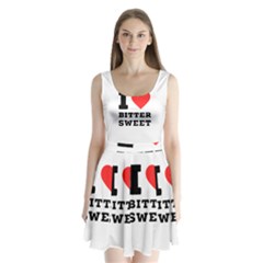 I Love Bitter Sweet Split Back Mini Dress  by ilovewhateva