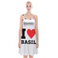 I Love Basil Spaghetti Strap Velvet Dress by ilovewhateva