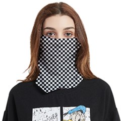 Black And White Checkerboard Background Board Checker Face Covering Bandana (two Sides) by Cowasu